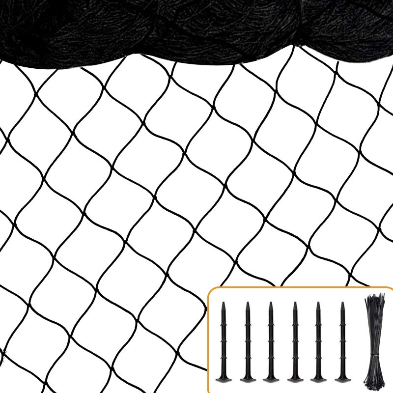 BSTPCOO Bird Netting for Chicken Coop, 25'x50' with 2.4" Square Mesh Poultry Netting Heavy Duty Nylon Nettings for Garden, Aviary Net Fruit Tree Nettings - Image 1